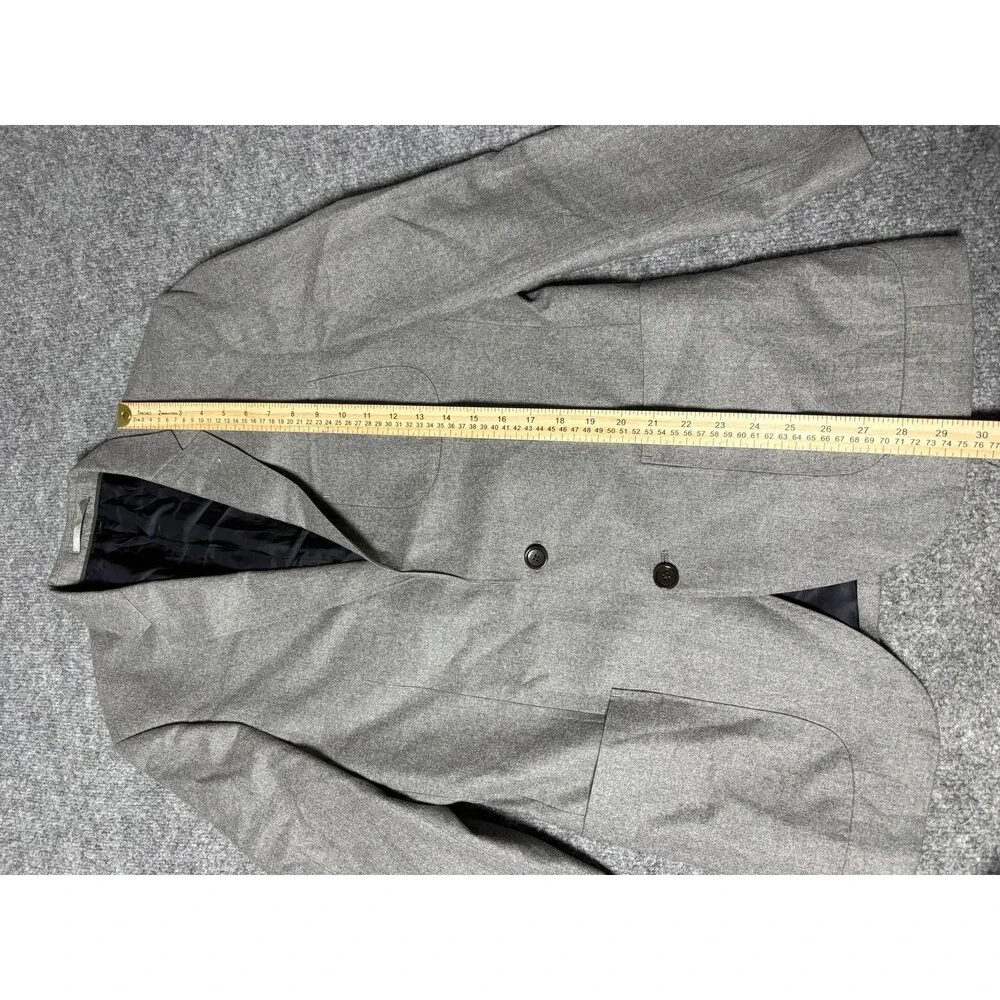 J.CREW Suit Jacket Mens 38R Gray Wool Ludlow Slim 2 Btn Vitale Barberis Canonico